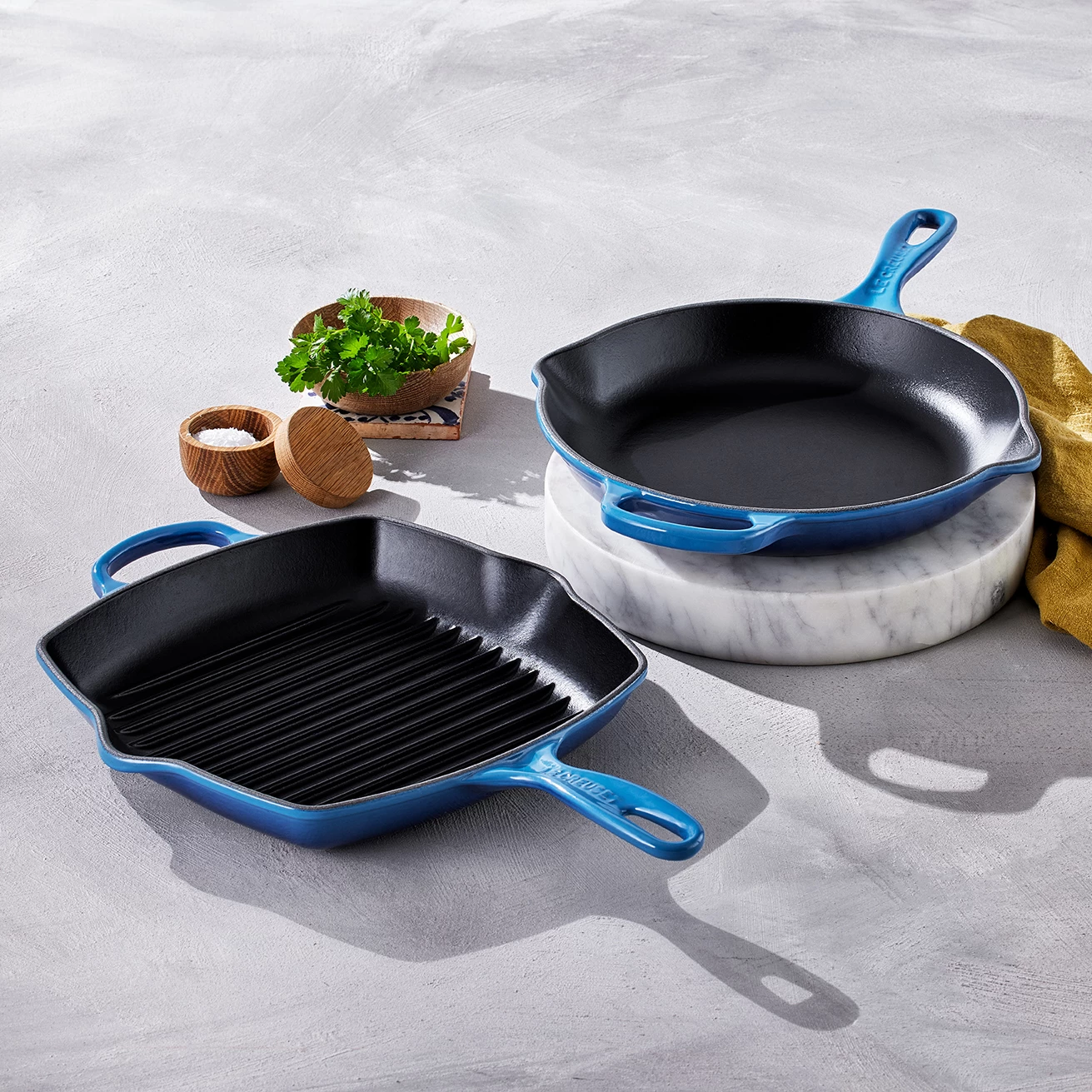 Le Creuset Grillpan Signature - Azure - 26 X 26 Cm - Geëmailleerde Anti-aanbaklaag 5 Le Creuset Grillpan Signature - Azure - 26 X 26 Cm - Geëmailleerde Anti-aanbaklaag - Afbeelding 3