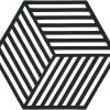 Zone Denmark Pannenonderzetter Hexagon - Black - 16 X 14 Cm