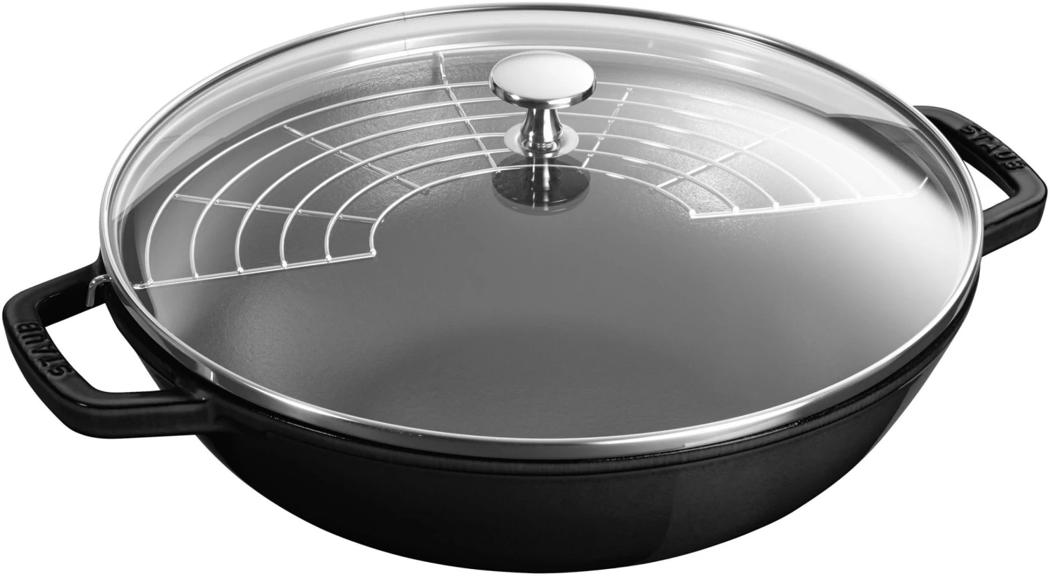Staub Wokpan - Zwart - ø 30 Cm / 4.4 Liter - Geëmailleerde Anti-aanbaklaag 3 Staub Wokpan - Zwart - ø 30 Cm / 4.4 Liter - Geëmailleerde Anti-aanbaklaag