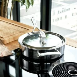 Demeyere Hapjespan Industry 5 - ø 28 Cm / 5.7 Liter + Deksel -Keukenbenodigdheden Winkel 40850 681 0 Lifestyle Image Product OS 750x750 1