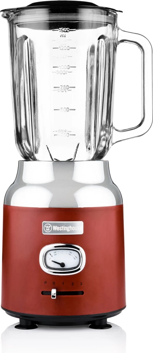 Westinghouse Retro Waterkoker + Broodrooster 2 Sleuven + Blender - Rood 5 Westinghouse Retro Waterkoker + Broodrooster 2 Sleuven + Blender - Rood - Afbeelding 3