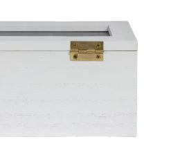 Sakura Tea Theedoos - Wit - 6-vaks - Met Fluweel - 43 X 9 Cm -Keukenbenodigdheden Winkel 6 6 vaks lang 11