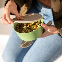 Koziol Vershoudbakje / Kom Met Deksel Connect Groen 16 X 16 X 7 Cm / 890 Ml -Keukenbenodigdheden Winkel 7271 connect bowl 703 3 os