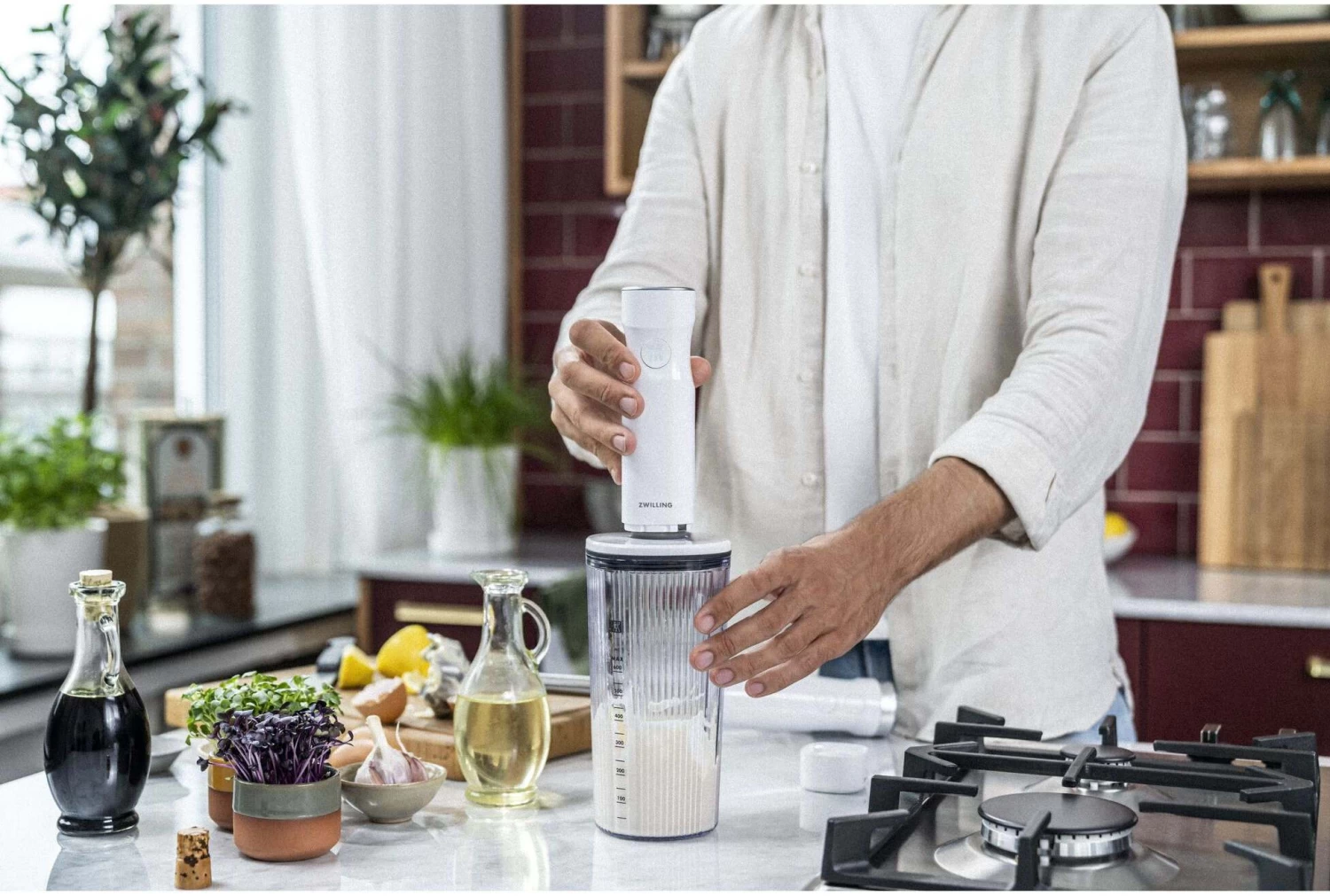 Zwilling Staafmixer Enfinigy - 800 W - 9 Snelheden - Zilver/Wit 6 Zwilling Staafmixer Enfinigy - 800 W - 9 Snelheden - Zilver/Wit - Afbeelding 4