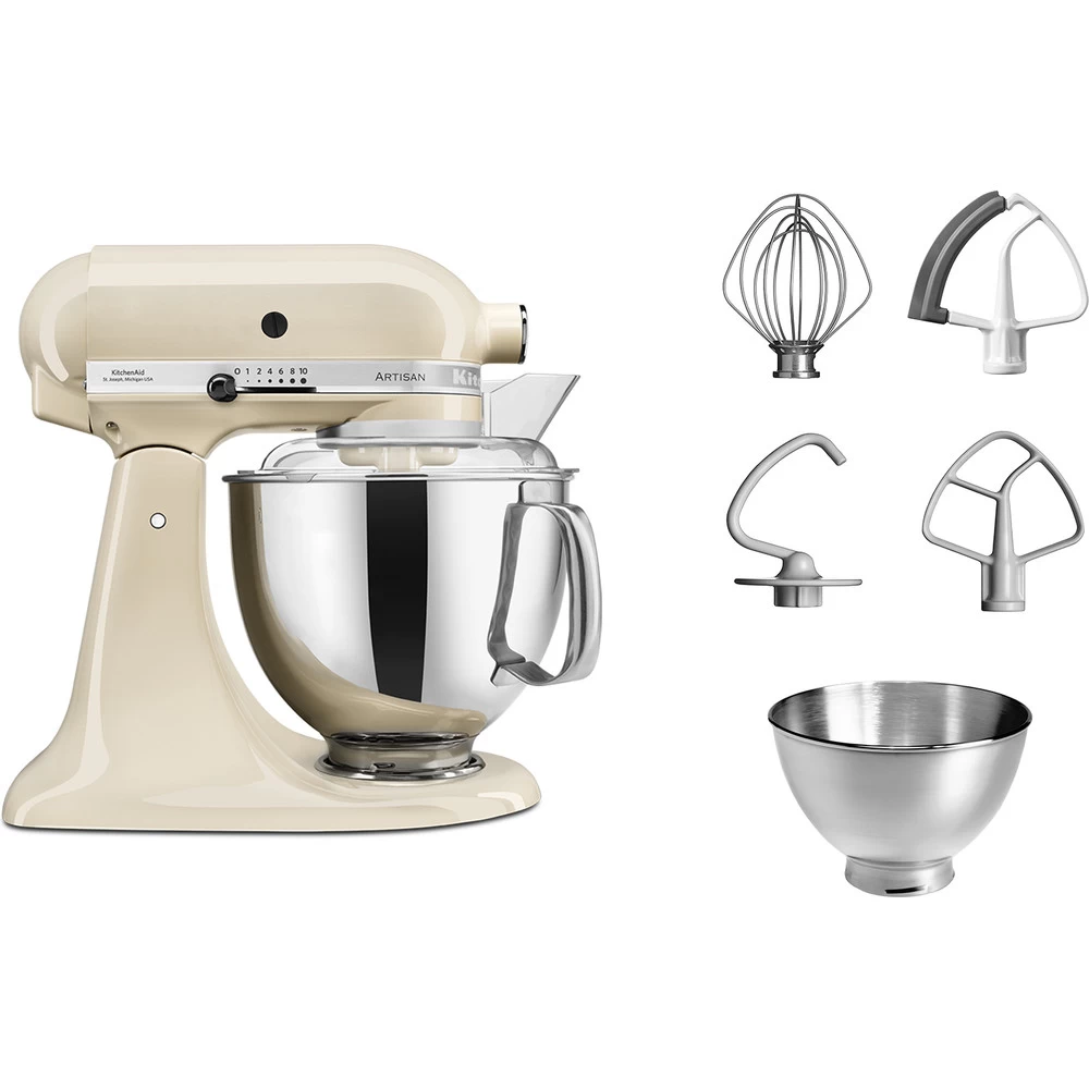KitchenAid Keukenmachine Artisan - Kantelbare Kop - Amandelwit - 4.8 Liter - 5KSM175PSEAC 4 KitchenAid Keukenmachine Artisan - Kantelbare Kop - Amandelwit - 4.8 Liter - 5KSM175PSEAC - Afbeelding 2