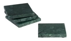 Jay Hill Onderzetters Marmer - Groen - 10 X 10 Cm - 4 Stuks -Keukenbenodigdheden Winkel 8720364453237 2 1