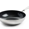 GreenPan Wokpan Geneva - RVS - ø 28 Cm / 3.6 Liter - Keramische Anti-aanbaklaag -Keukenbenodigdheden Winkel Afbeeldingen CL 2022 06 16T143427.086