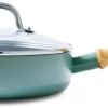 GreenPan Hapjespan Met Deksel - Mayflower - ø 24 Cm / 2.6 Liter - Keramische Anti-aanbaklaag -Keukenbenodigdheden Winkel Afbeeldingen CL 84