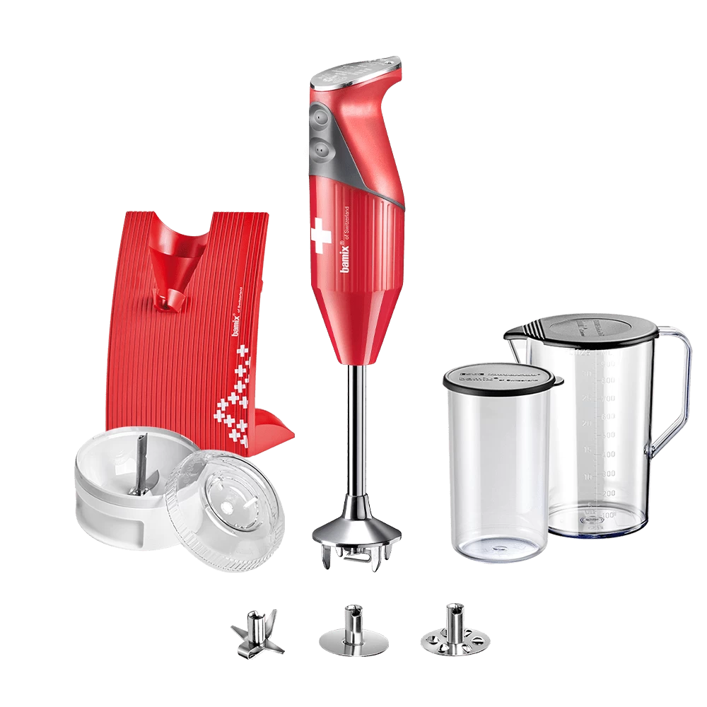 Bamix Staafmixer Set SwissLine - 200 W - Rood 3 Bamix Staafmixer Set SwissLine - 200 W - Rood