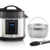 Crockpot Express Slowcooker + Snelkookpan - Uitneembare Binnenpan - 5.6 Liter - CR089 Met Stoommand & Tang) -Keukenbenodigdheden Winkel Crockpot Express Slowcooker Snelkookpan CR089 5.6 Liter