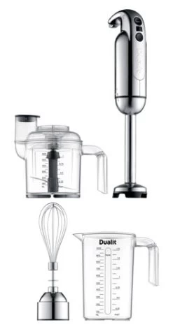 Dualit Staafmixer Set - 3-delig - Zilver - D88930 -Keukenbenodigdheden Winkel D88930 002 Staafmixer lang 264x500 1