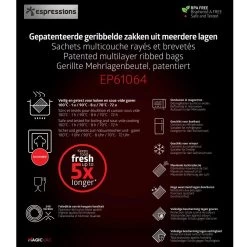 Espressions Vacumeerzakken 40 X 30 Cm - 50 Stuks 9 Espressions Vacumeerzakken 40 X 30 Cm - 50 Stuks -Keukenbenodigdheden Winkel EP61064 621c98191e4470.77678072