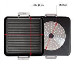 Valira Grillpan Aire Met Handgrepen - 28 X 28 Cm - Standaard Anti-aanbaklaag 8 Valira Grillpan Aire Met Handgrepen - 28 X 28 Cm - Standaard Anti-aanbaklaag -Keukenbenodigdheden Winkel GrillpanMetHandvaten28x28cm2