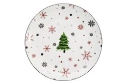 Studio Tavola Kerstservies - Porselein - Rood - 18-delig / 6 Personen -Keukenbenodigdheden Winkel HIT Kerstservies Rood 02
