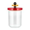 Alessi Voorraadpot Twergi - ES16/100 - Rood - ø 12 Cm / 1 Liter - Door Ettore Sotsass 1 Alessi Voorraadpot Twergi - ES16/100 - Rood - ø 12 Cm / 1 Liter - Door Ettore Sotsass -Keukenbenodigdheden Winkel Jar 100 R