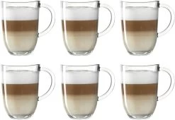 Leonardo Latte Macchiato Glazen Napoli 380 Ml - 6 Stuks