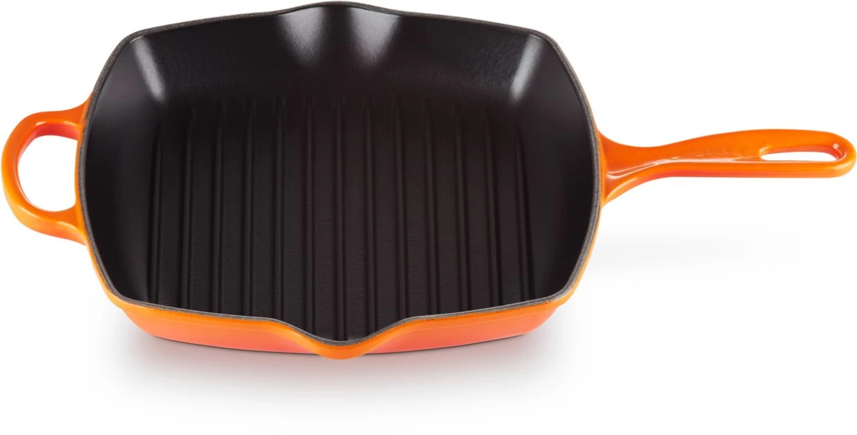 Le Creuset Grillpan Signature - Oranjerood - 26 X 26 Cm - Geëmailleerde Anti-aanbaklaag 3 Le Creuset Grillpan Signature - Oranjerood - 26 X 26 Cm - Geëmailleerde Anti-aanbaklaag