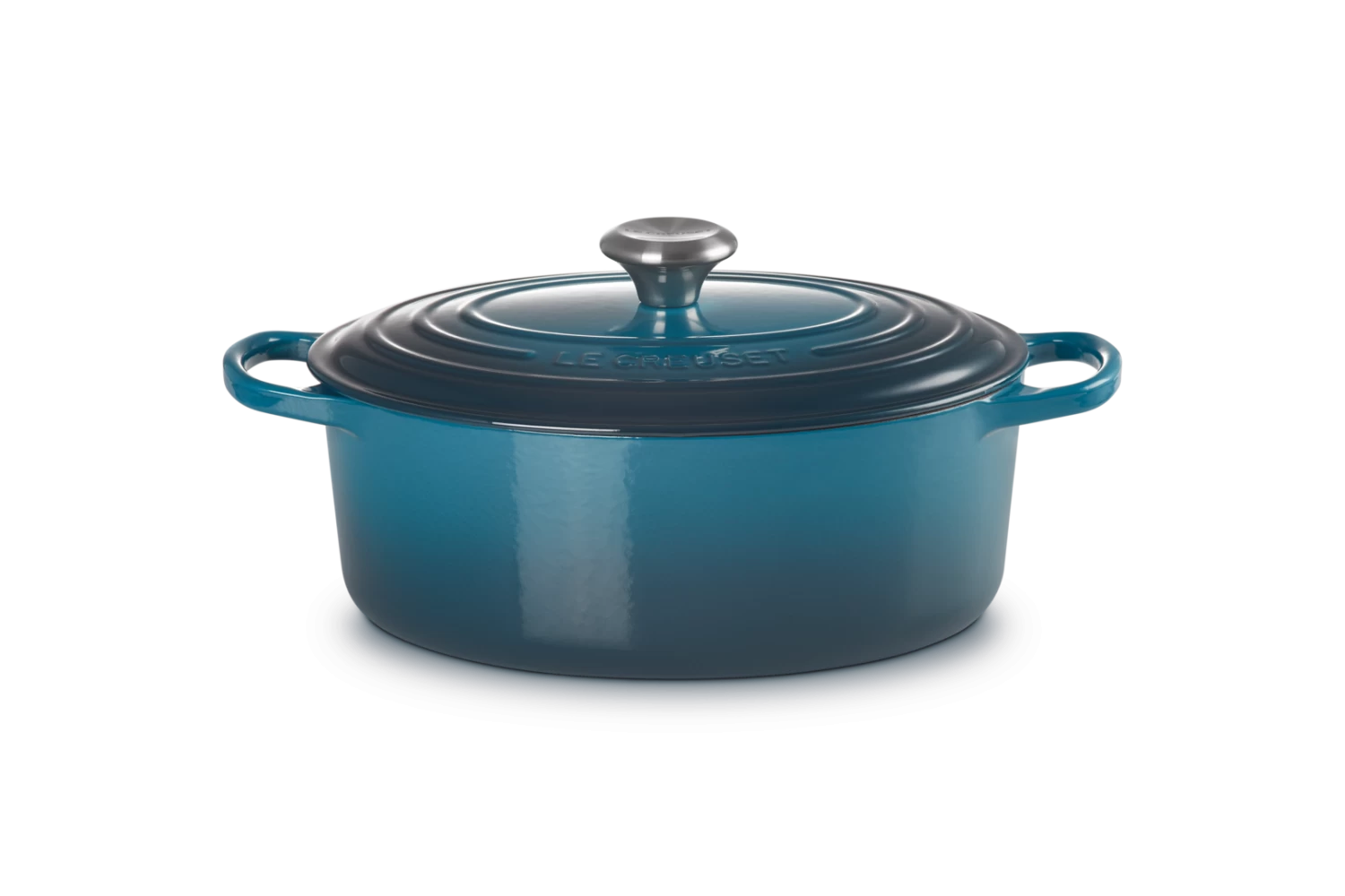 Le Creuset Braadpan Signature - Ovaal - Deap Teal - ø 29 Cm / 4.7 Liter 5 Le Creuset Braadpan Signature - Ovaal - Deap Teal - ø 29 Cm / 4.7 Liter - Afbeelding 3