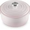 Le Creuset Braadpan Signature - Shell Pink - ø 24 Cm / 4.2 Liter -Keukenbenodigdheden Winkel LC 20220610 HL PS FS 21177247774430 002