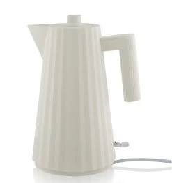 Alessi Waterkoker Plissé - Droogkookbeveiliging - Wit - Michele De Lucchi - 1.7 Liter - MDL06 W -Keukenbenodigdheden Winkel MDL06 W 01