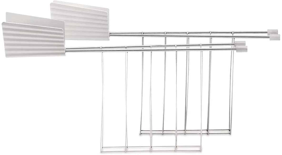 Alessi Tostiklemmen Voor Broodrooster Plissé - Wit - Michele De Lucchi - MDL08RA W 3 Alessi Tostiklemmen Voor Broodrooster Plissé - Wit - Michele De Lucchi - MDL08RA W