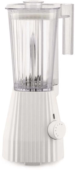 Alessi Blender Plissé - 5 Snelheden + Turbostand - Wit - Michele De Lucchi - 1.5 Liter - MDL09 W