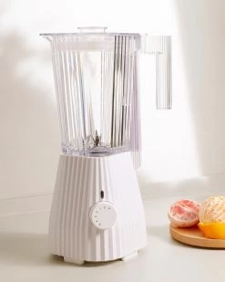 Alessi Blender Plissé - 5 Snelheden + Turbostand - Wit - Michele De Lucchi - 1.5 Liter - MDL09 W -Keukenbenodigdheden Winkel MDL09 W AMB H A4 3500pxl