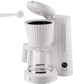 Alessi Filter-koffiezetapparaat Plissé - 1.5 Liter - Wit - Michele De Lucchi - MDL14 W -Keukenbenodigdheden Winkel MDL14 W 03 1x1 A4 3500pxl