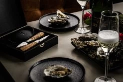 Laguiole Style De Vie Oestermessen Met Oesterhouder Luxury Line Olijfhout -Keukenbenodigdheden Winkel OesterOliveGift 2