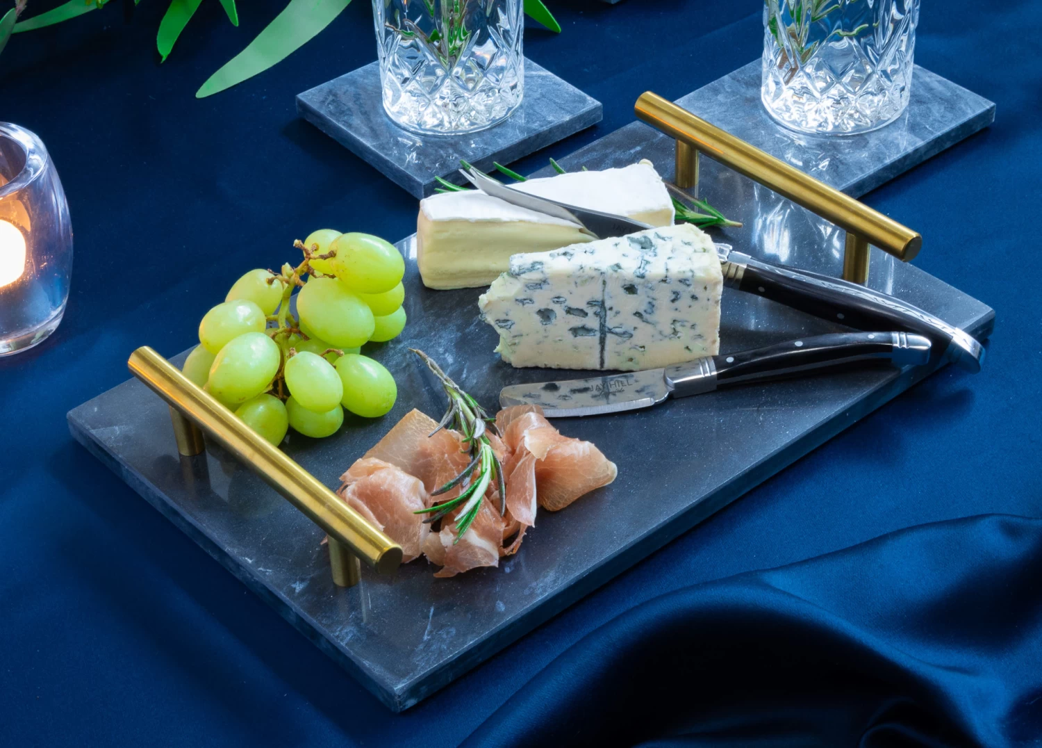 Jay Hill Dienblad - Met Handvatten - Marmer - Grijs - 30 X 20 Cm 4 Jay Hill Dienblad - Met Handvatten - Marmer - Grijs - 30 X 20 Cm - Afbeelding 2