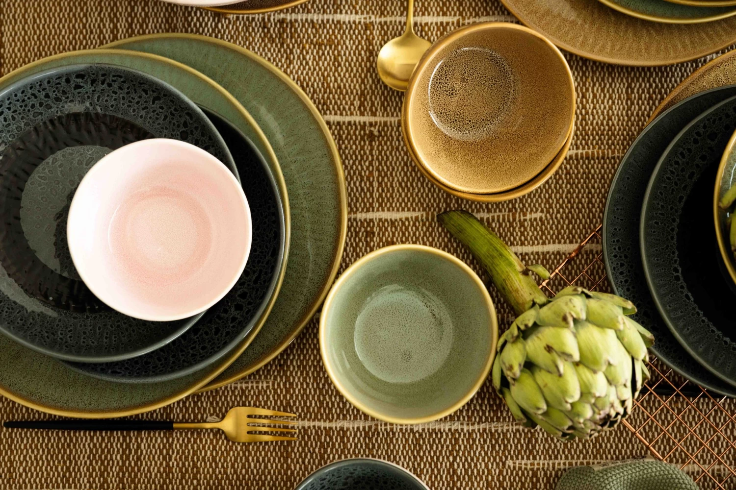 Jay Hill Serviesset Lihou - 4-delig - Grijs/Zwart 4 Jay Hill Serviesset Lihou - 4-delig - Grijs/Zwart - Afbeelding 2