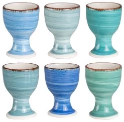 Studio Tavola Eierdopjes Ocean Blue - 6 Stuks