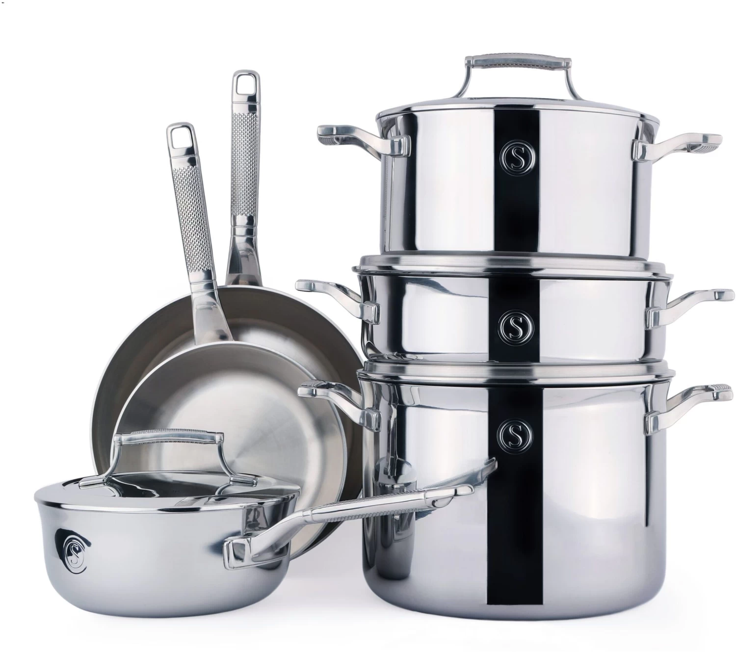 Saveur Selects Pannenset Voyage - TriPly RVS - 6 Delige Set 3 Saveur Selects Pannenset Voyage - TriPly RVS - 6 Delige Set