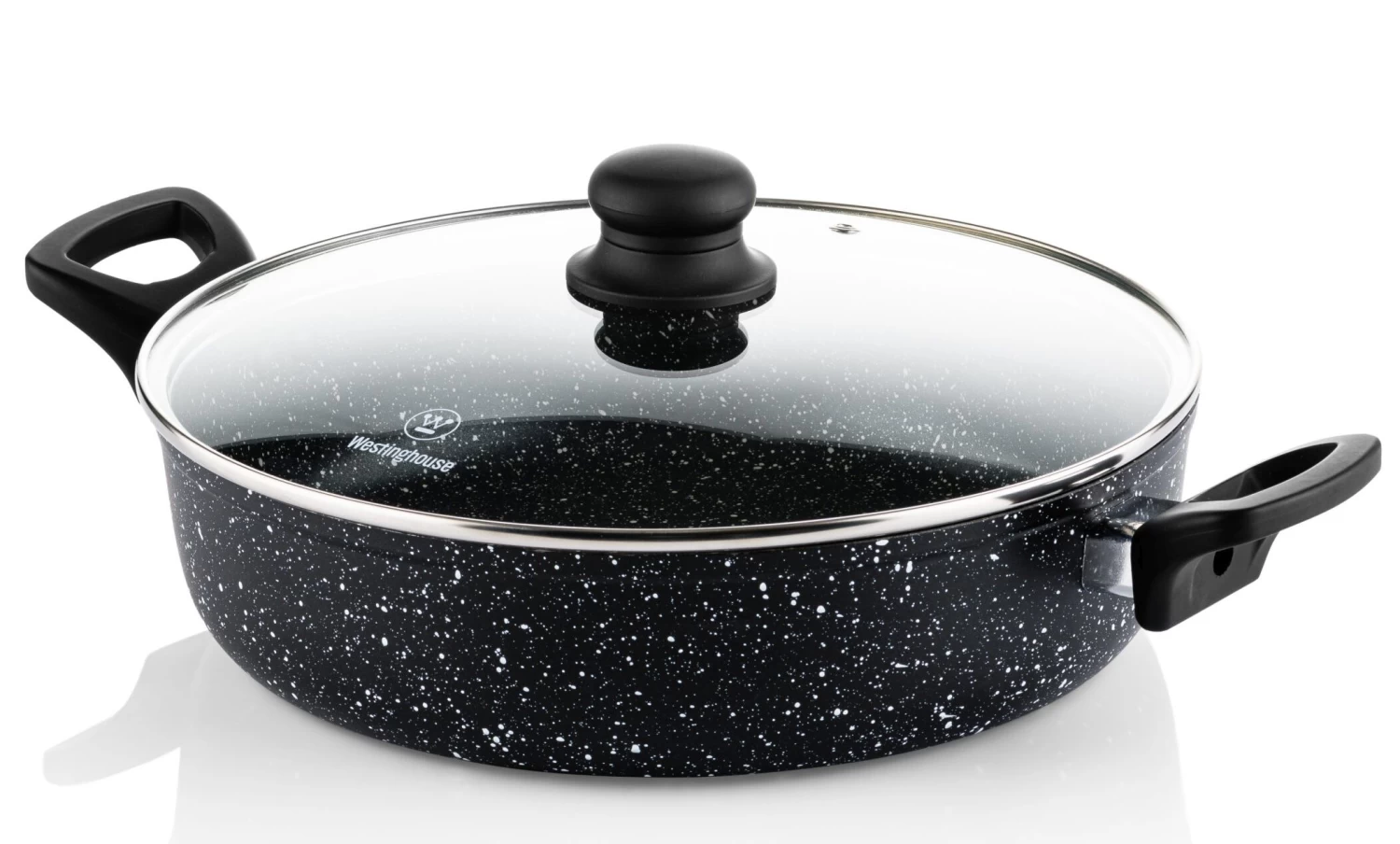 Westinghouse Hapjespan Black Marble - ø 28 Cm / 4.5 Liter - Standaard Anti-aanbaklaag 3 Westinghouse Hapjespan Black Marble - ø 28 Cm / 4.5 Liter - Standaard Anti-aanbaklaag