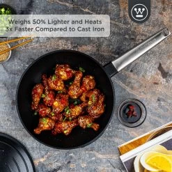 Westinghouse Wokpan Performance - Blissful Black - ø 28 Cm - Standaard Anti-aanbaklaag 20 Westinghouse Wokpan Performance - Blissful Black - ø 28 Cm - Standaard Anti-aanbaklaag -Keukenbenodigdheden Winkel WCCW0095028BK 2