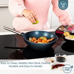 Westinghouse Wokpan Performance - Bravery Blue - ø 28 Cm - Standaard Anti-aanbaklaag -Keukenbenodigdheden Winkel WCCW0095028BL 4