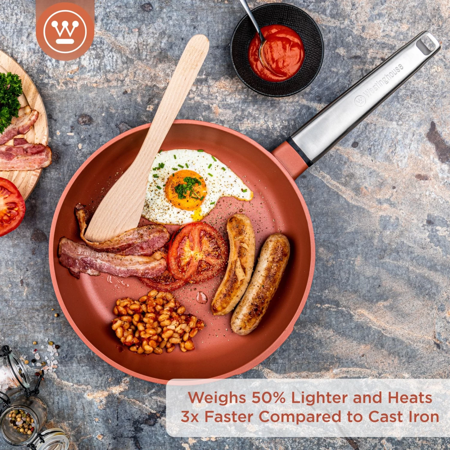 Westinghouse Koekenpan Performance - Rebel Red - ø 24 Cm - Standaard Anti-aanbaklaag 9 Westinghouse Koekenpan Performance - Rebel Red - ø 24 Cm - Standaard Anti-aanbaklaag - Afbeelding 7