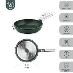 Westinghouse Koekenpan Performance - Gracious Green - ø 28 Cm - Standaard Anti-aanbaklaag -Keukenbenodigdheden Winkel WCFP0095028SG 3