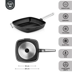 Westinghouse Grillpan Performance - Blissful Black - 28 X 28 Cm - Standaard Anti-aanbaklaag -Keukenbenodigdheden Winkel WCFP0095G28BK 3