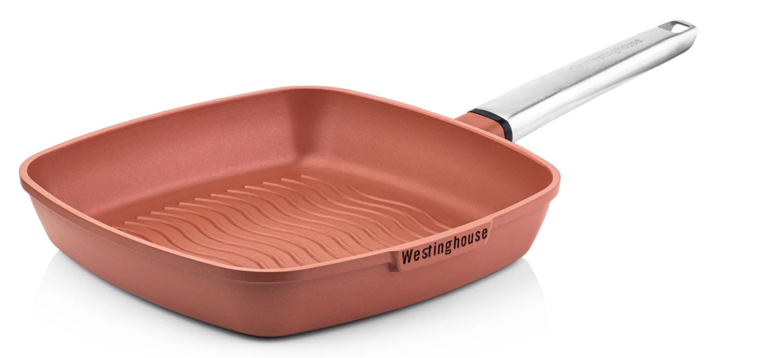 Westinghouse Grillpan Performance - Rebel Red - 28 X 28 Cm - Standaard Anti-aanbaklaag 3 Westinghouse Grillpan Performance - Rebel Red - 28 X 28 Cm - Standaard Anti-aanbaklaag