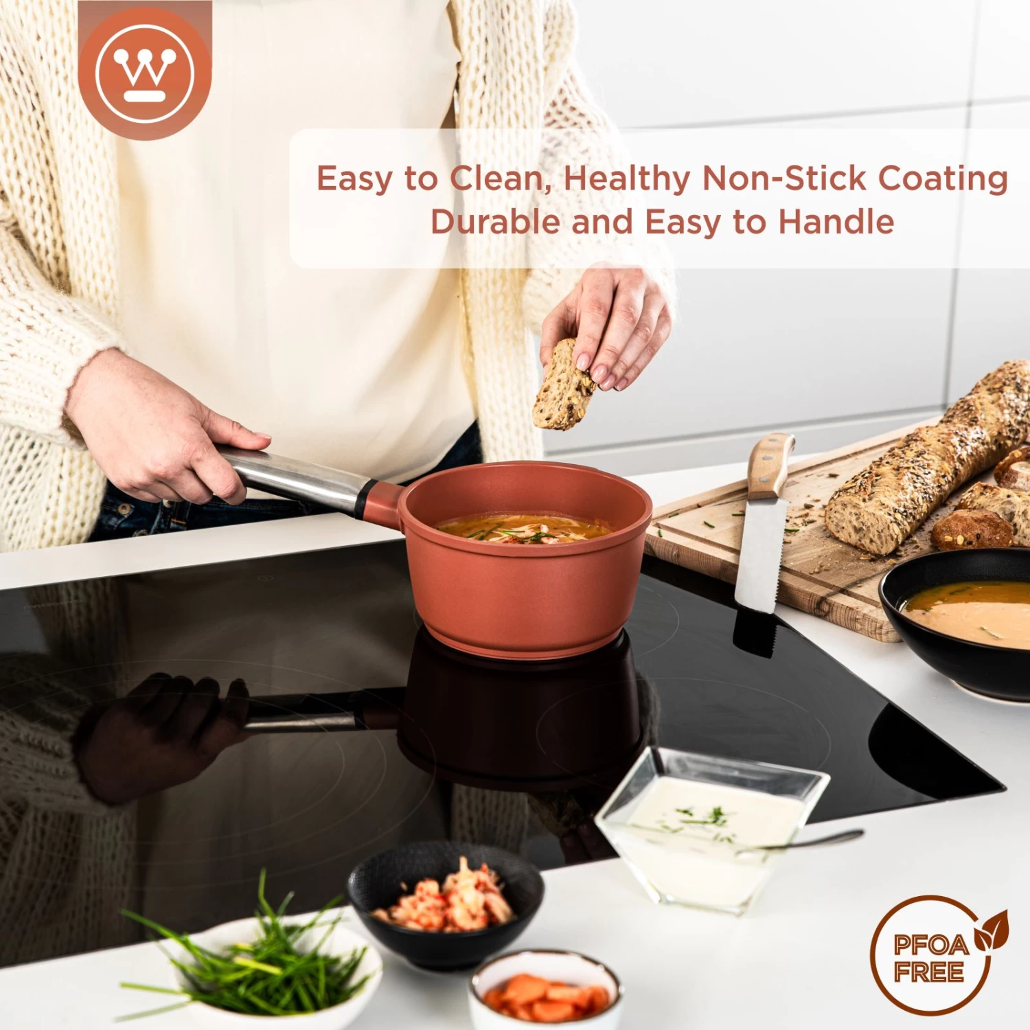 Westinghouse Steelpan Performance - Rebel Red - ø 18 Cm / 1.9 Liter 6 Westinghouse Steelpan Performance - Rebel Red - ø 18 Cm / 1.9 Liter - Afbeelding 4