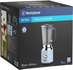 Westinghouse Blender Retro Collections - Blauw - 1.5 Liter - WKBE221BU -Keukenbenodigdheden Winkel WKBE221BU Table Blender BOX