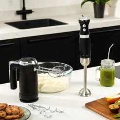 Westinghouse Staafmixer Retro Collections - 600 W - Liquorice Black - WKHBS270BK 15 Westinghouse Staafmixer Retro Collections - 600 W - Liquorice Black - WKHBS270BK -Keukenbenodigdheden Winkel WKHBS270BK Retro Hand Blender 5