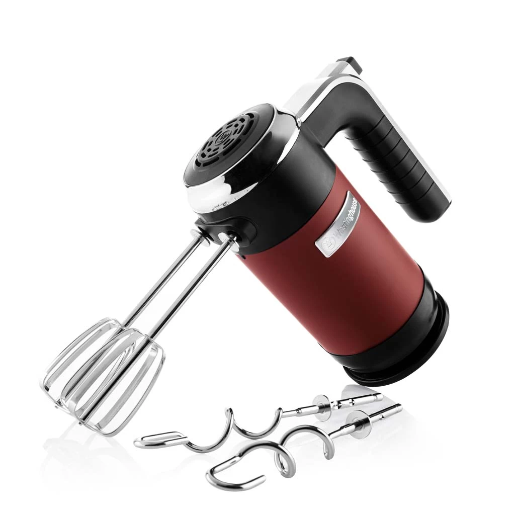 Westinghouse Handmixer Retro Collections - 6 Standen - Cranberry Red - WKHM250RD 3 Westinghouse Handmixer Retro Collections - 6 Standen - Cranberry Red - WKHM250RD