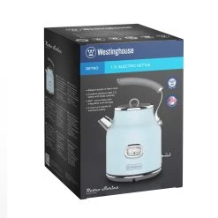 Westinghouse Waterkoker Retro Collections - 2200 W - Blauw - 1.7 Liter - WKWKH148BU 9 Westinghouse Waterkoker Retro Collections - 2200 W - Blauw - 1.7 Liter - WKWKH148BU -Keukenbenodigdheden Winkel WKWKH148BU Electric Kettle Retro BLUE Box