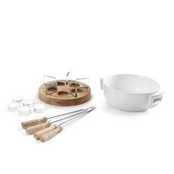 Boska Fondueset Twinkle - 4 Personen - Wit/bruin 11 Boska Fondueset Twinkle - 4 Personen - Wit/bruin -Keukenbenodigdheden Winkel boska candle light fondue twinkle 6