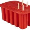 Sareva IJsjesmaker - 10 Ijsjes - Rood - Siliconen - Easy Release - Herbruikbaar -Keukenbenodigdheden Winkel ijsjesmaker sareva 1
