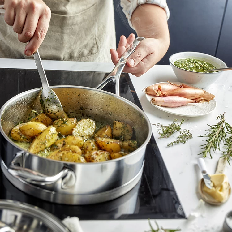 Demeyere Hapjespan Atlantis 7 - ø 24 Cm / 2.8 Liter + Deksel 4 Demeyere Hapjespan Atlantis 7 - ø 24 Cm / 2.8 Liter + Deksel - Afbeelding 2