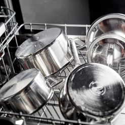 Demeyere 3 Delige Pannenset / Kookpannenset (ø 18 / 20 / 24 Cm) + Deksels Intense 5 - RVS -Keukenbenodigdheden Winkel pdp masonry content demeyere stainless steel dishwashersafe 750x750