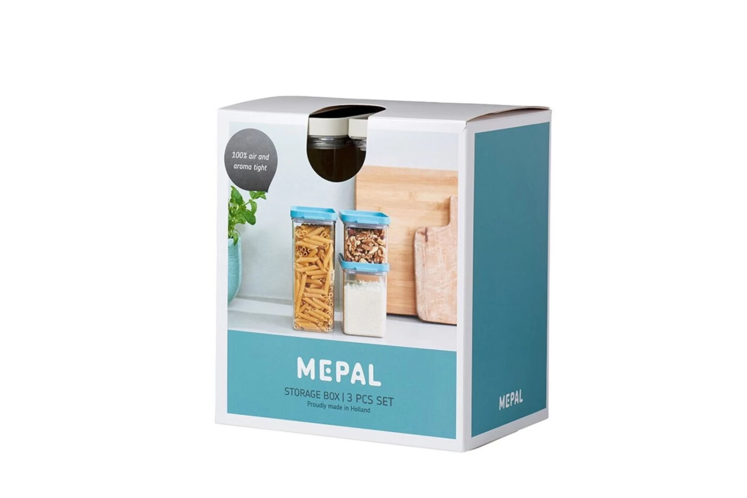 Mepal Bewaardoos Omnia Nordic White 3-Delig 6 Mepal Bewaardoos Omnia Nordic White 3-Delig - Afbeelding 4